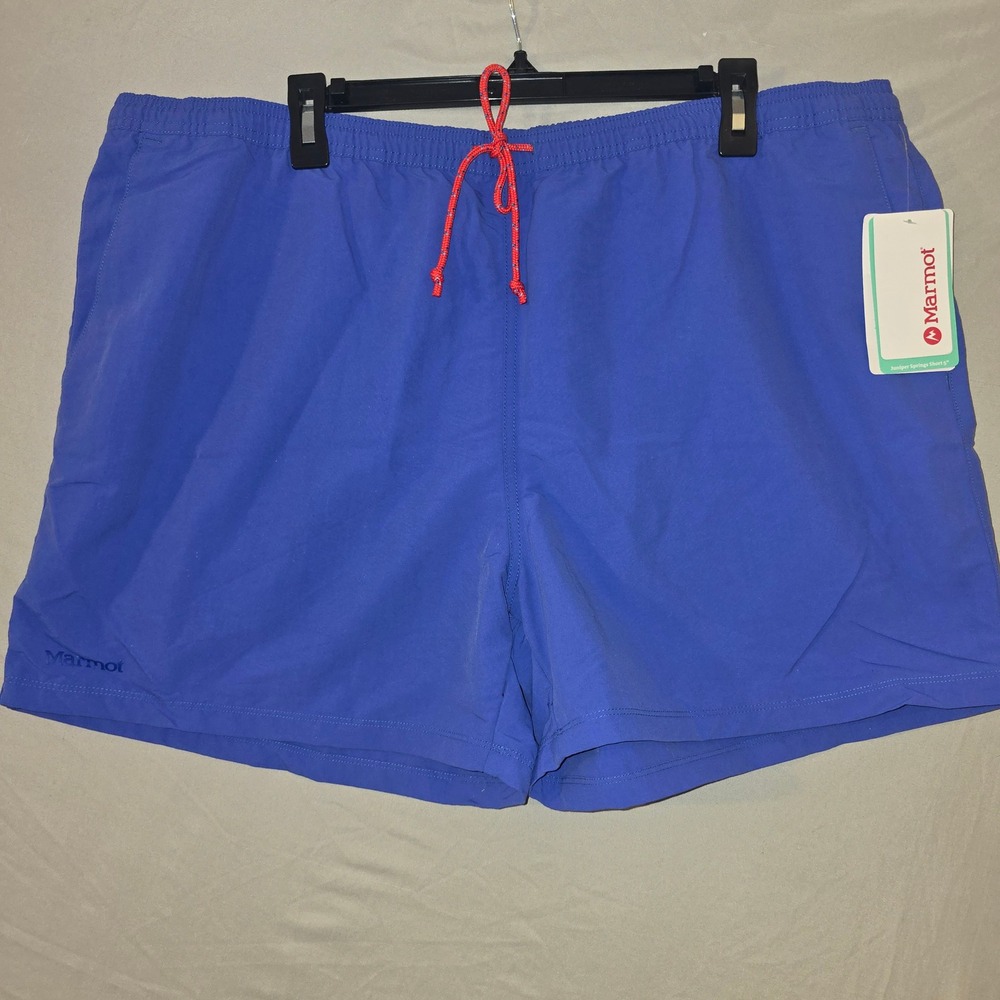 Marmot Juniper Springs Shorts 5" Mens Blue XL Athletic Hiking New With Tags